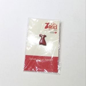 Heart Disease Go Red for Women Red Dress Enamel Pin